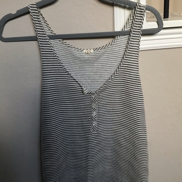 J. Crew sequin gray stripe tank top - Picture 1 of 4